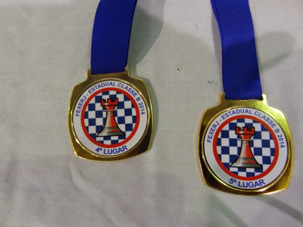 As medalhas ofertadas no campeonato