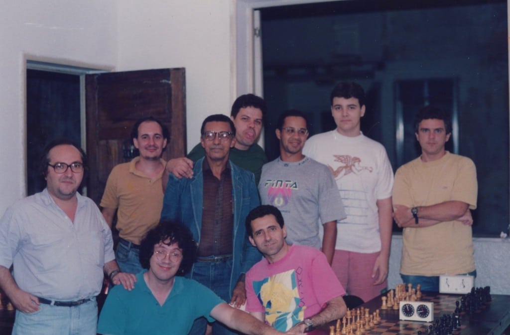 Foto 6 - 1994 ou 1995 - Paulo Klinger, Albino dos Santos, José Augusto Santos Nurck, Sérgio Murilo Cláide Barros, Douglas Siviotti, Hélio da Motta Filho e Antônio Elias