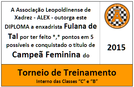 Mini Troféu Diploma Campeã Feminina