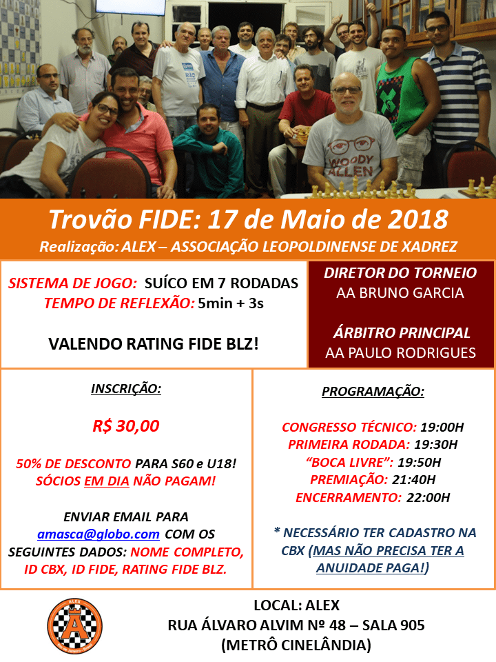 Treinamento – Associação Leopoldinense de Xadrez – ALEX